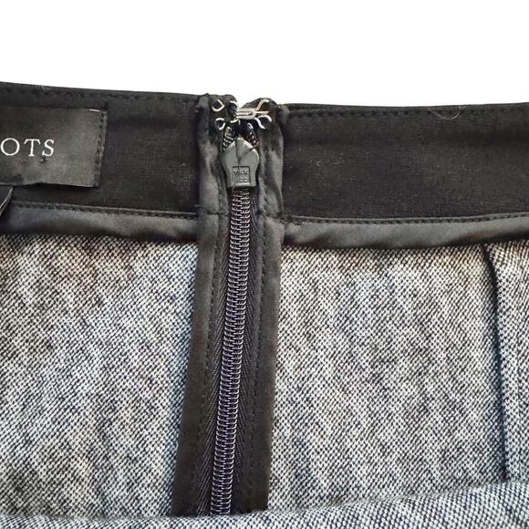 Talbots Pencil Skirt Women's Sz 6 Black white Houndstooth cotton blend preppy - Picture 6 of 14